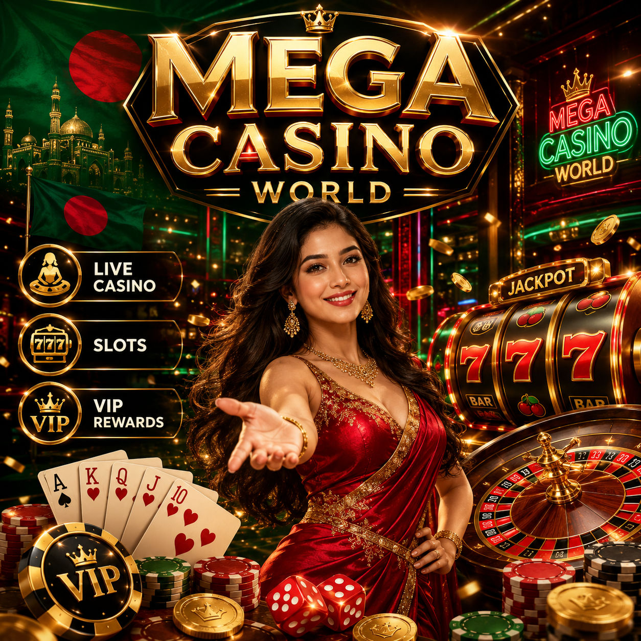 Mega Casino World - বাংলাদেশের প্রিমিয়াম অনলাইন ক্যাসিনো ও স্লট গেমিং হাব