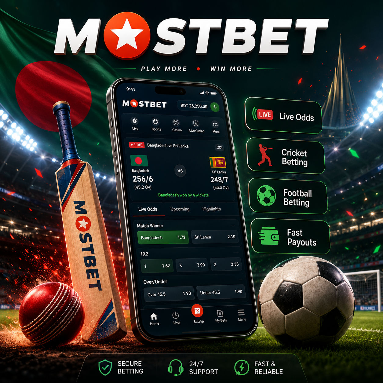 MOSTBET ⚡ বাংলাদেশের লাইভ স্পোর্টস অডস, মোবাইল বেটিং ও ক্যাসিনো গেমিং