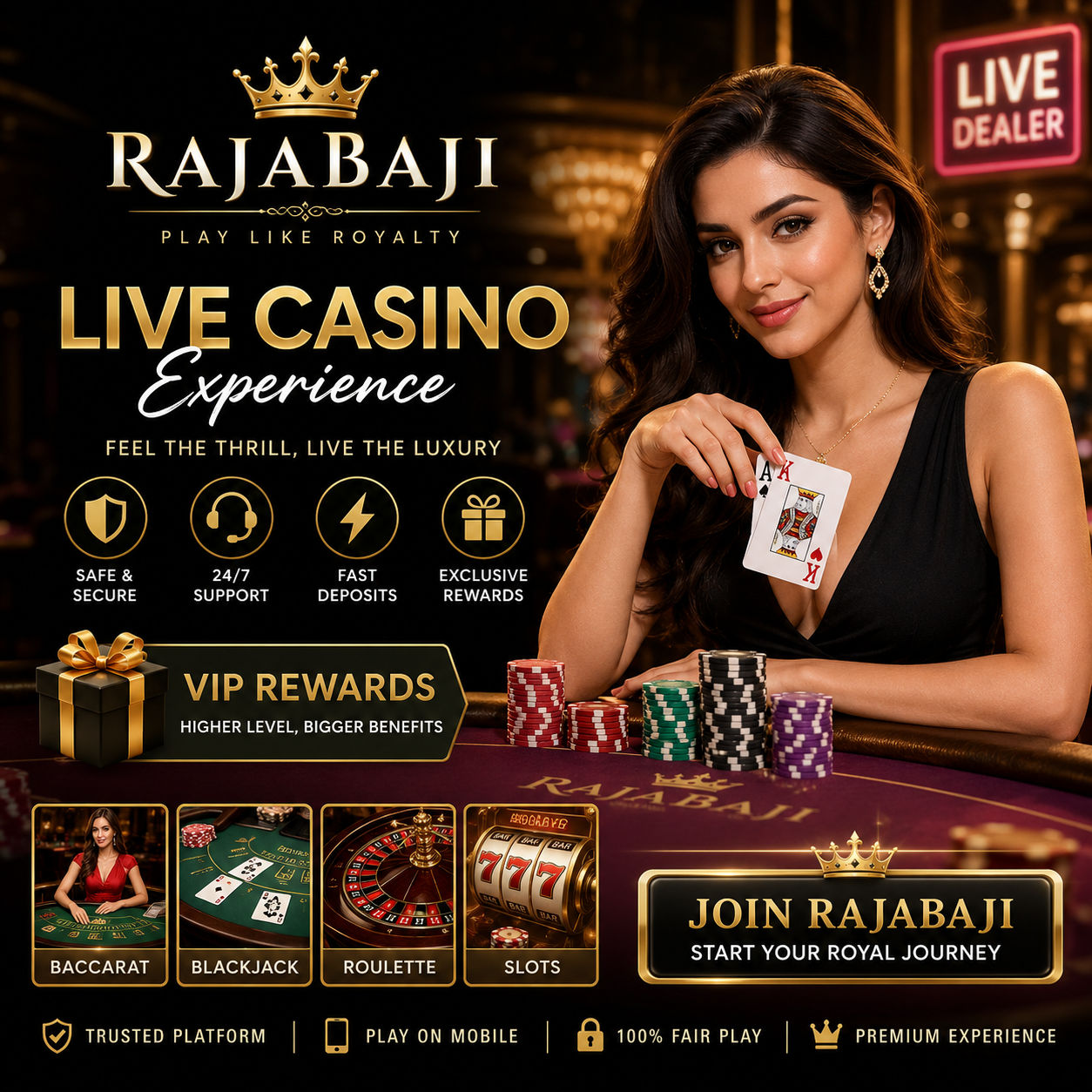 RAJABAJI | Royal Live Casino Tables & Premium Game Lounge in Bangladesh