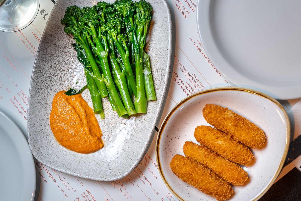 Crunch Time Croquetas at Spanish Restaurant in London’s Mayfair El Pirata Tapas Bar close to Hyde Park Corner and Green Park.