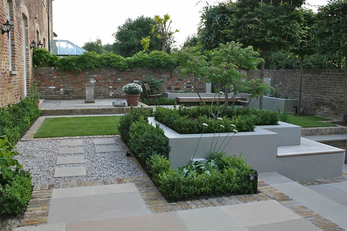 Multi Level Linear Garden Hertfordshire designed by Kate Gould inspire