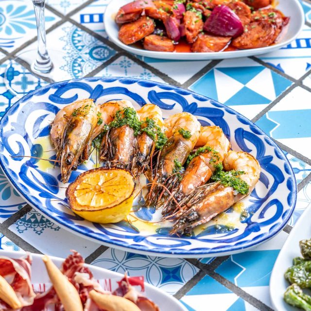 Bluewater Shopping Center Kent Tapas Bar Spanish Restaurants The True Taste of Spain Informal Dining Seafood Iberico Prawns Fresh Salad