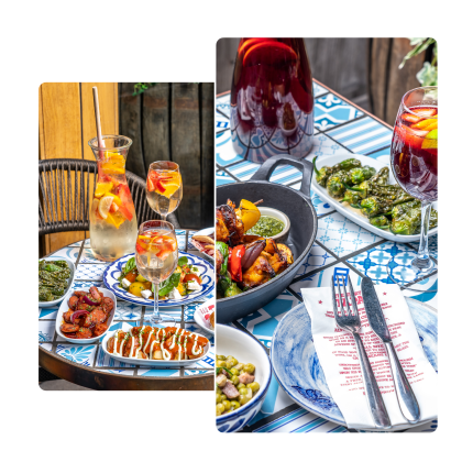 Bottomless Brunch at Bluewater Shopping Center Kent Tapas Bar Spanish Restaurants The True Taste of Spain Informal Dining Seafood Iberico Prawns Fresh Salad.