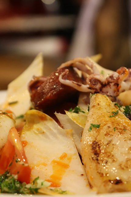 Pan Fried Squid Hot Chorizo Spanish Restaurant Tapas Bar Taste of Spain Informal Dining