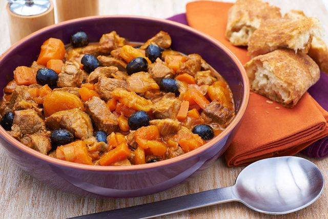 Spanish lamb stew olives, apricots Spanish Restaurant Tapas Bar, Serve with fluffy steamed rice or lots of bread to dip into the rich sauce.