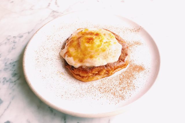 Torrija con crema pastelera Recipe Spanish Tapas Bar Restaurant, Torrijas are the official Easter dessert in Spain similar to French toast.