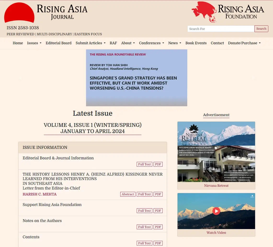 Rising Asia Journal