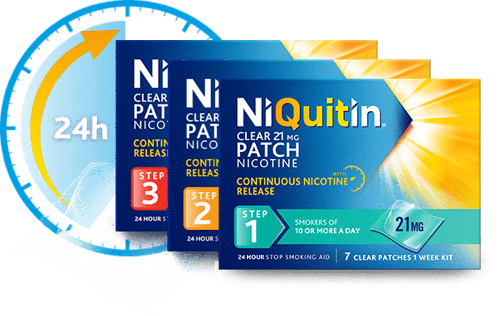 NiQuitin Nicotine Clear Patch 24 Hour Craving Relief