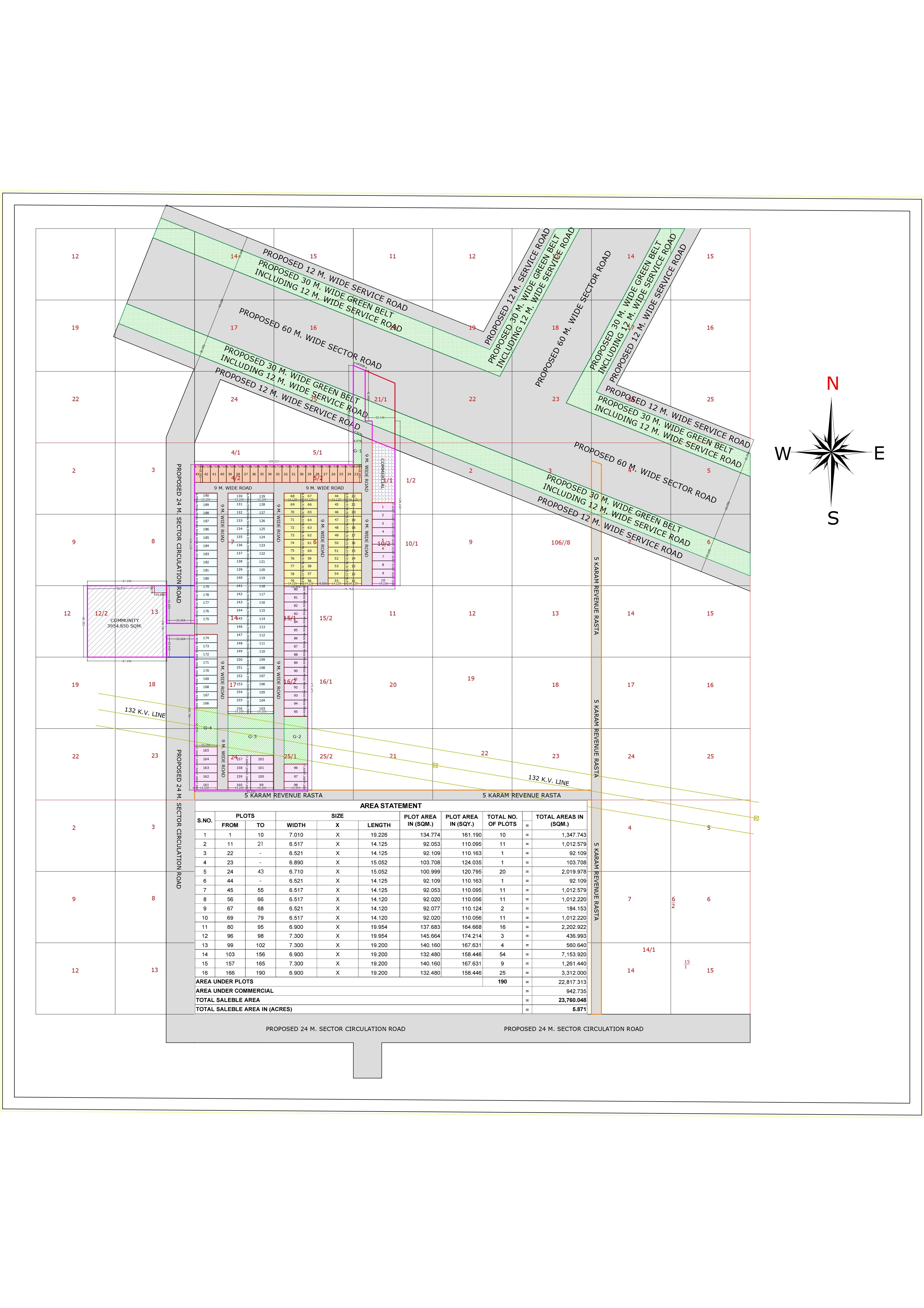 3 BHK + SR Floor Plan