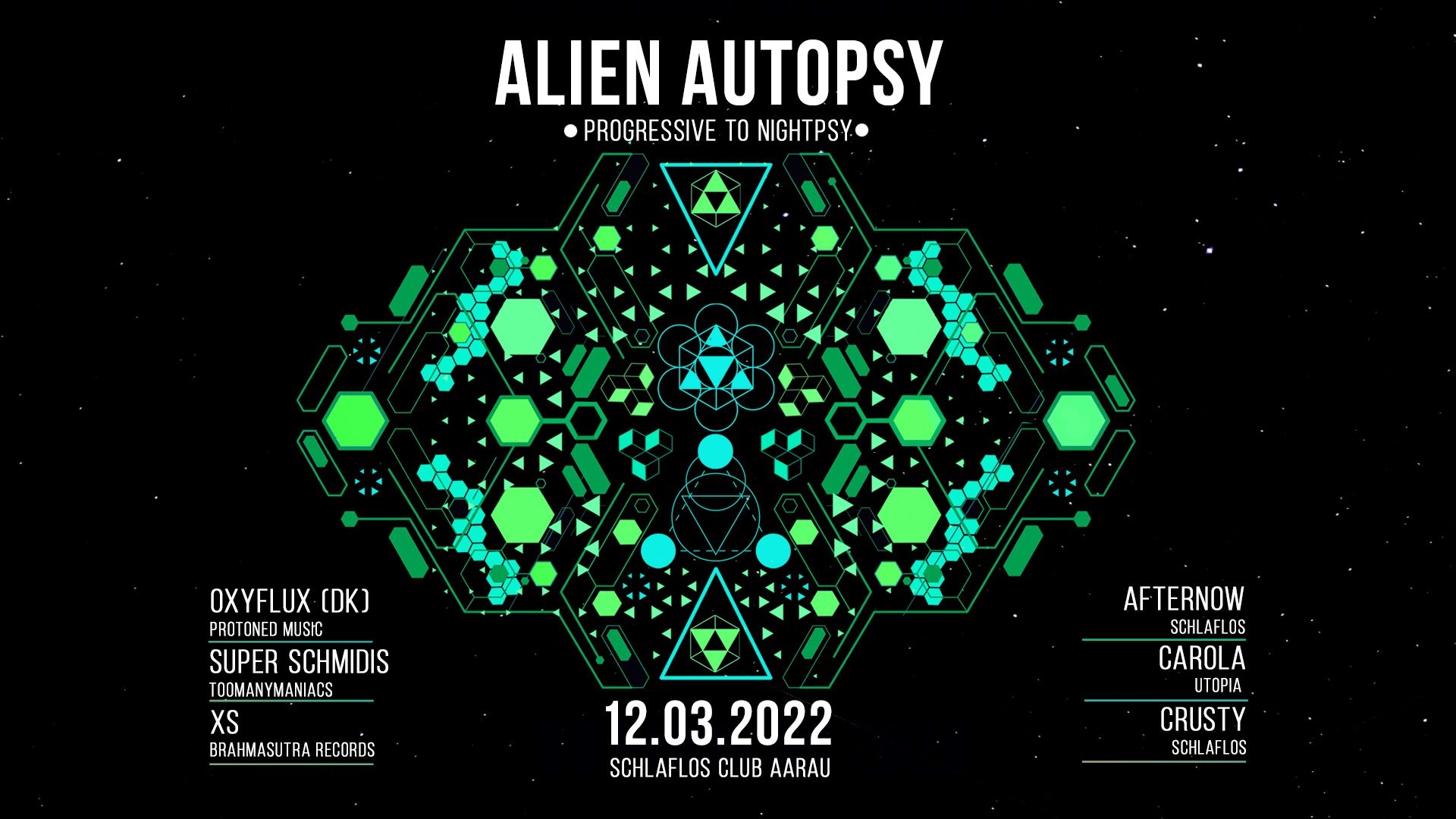 Flyer Alien Autopsy w/ OxyFlux Live 2022-03-12 23:00:00