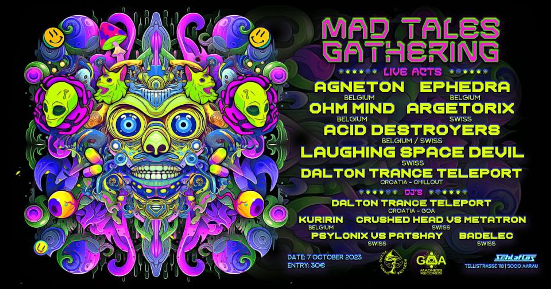 Flyer Mad Tales Gathering 2023-10-07 22:00:00