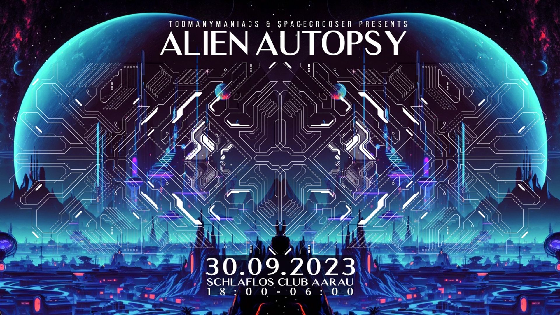 Flyer Alien Autopsy w/ Aardvarkk, Radikal Moodz 2023-09-30 18:00:00