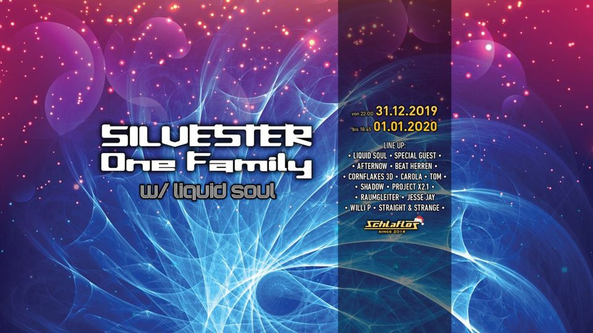 Flyer Silvester - One Family w/ Liquid Soul 2019-12-31 22:00:00