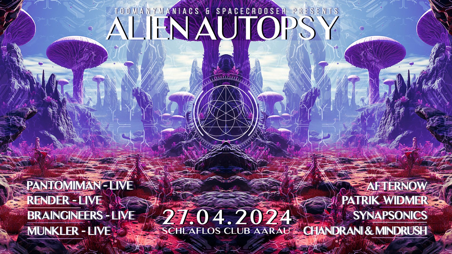 Flyer Alien Autopsy w/ Pantomiman & Render 2024-04-27 18:00:00