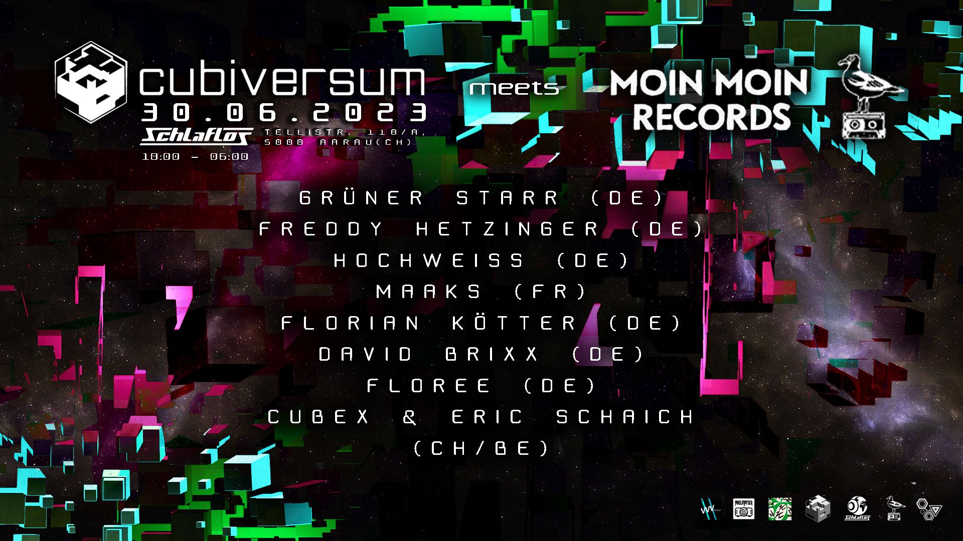 Flyer Cubiversum meets MoinMoin Records 2023-06-30 18:00:00