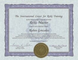 Reiki Master Certificate