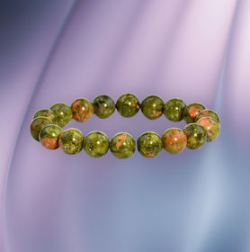 Natural Unakite Bracelet - Reiki Infused