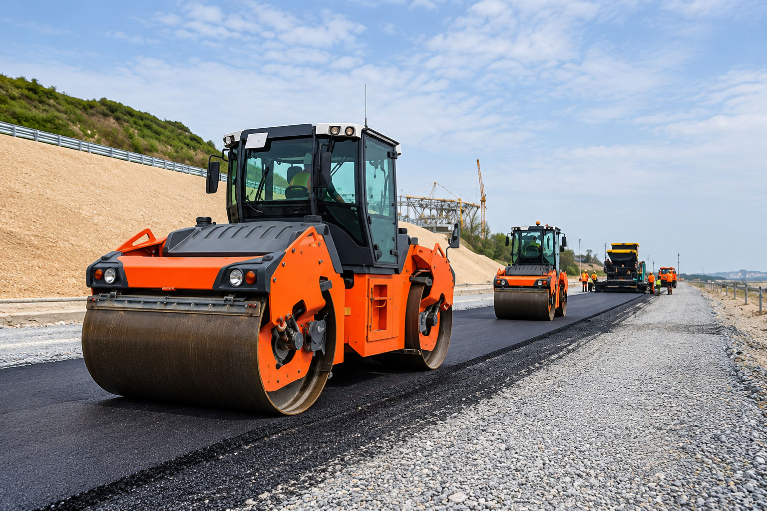 SONA construction equipment for road construction and infrastructure projects