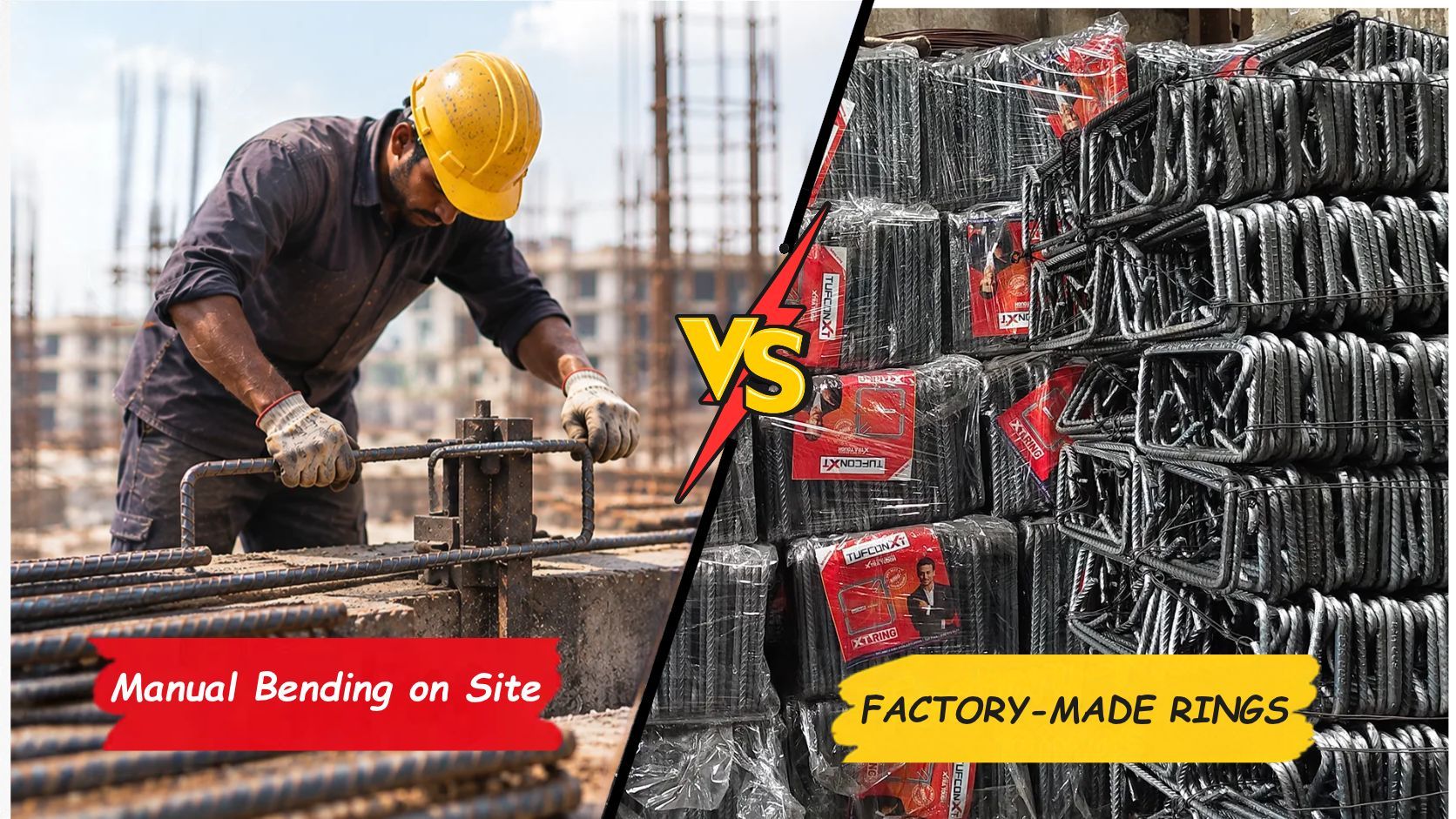 TMT Stirrup Bending: Machine Bending vs. Manual Bending — Which Is Better?