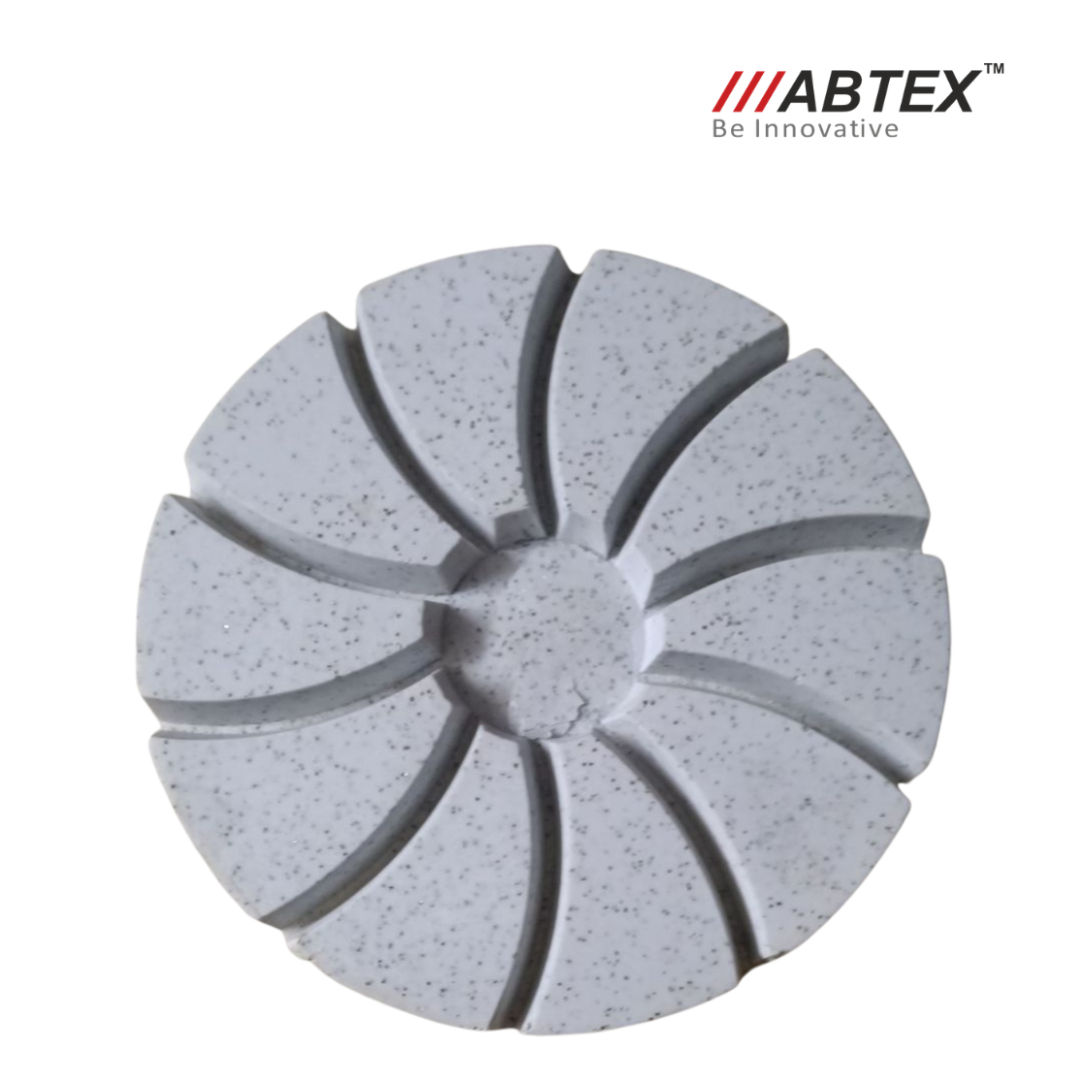 Resin bond diamond polishing pads for concrete floor polishing