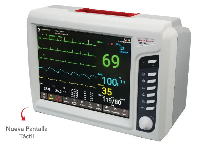 Equipo médico Monitor Multiparamétrico MA512-1