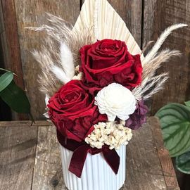 Two For You Preserved Red Roses