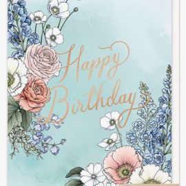 Delphinium Birthday Card