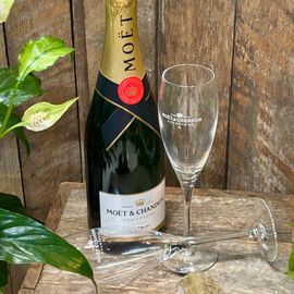 Moet & 2 Moet Glasses