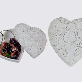 White Ceramic Trinket Heart