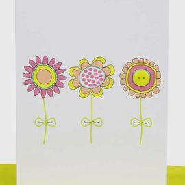 Flower Button Card