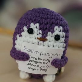 Positive Support Purple Penguin