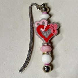 Heart Beaded Bookmark