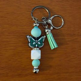 Beaded Butterfly Keyring