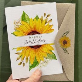 Sunflower Happy Birthday Card