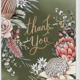 Waratah Thank You Card
