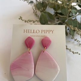 Pink Pastel Handcrafted Earrings 