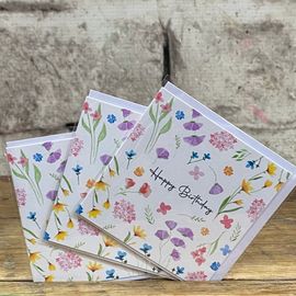 Happy Birthday Floral Card Small