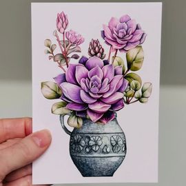 Mauve Succulent Card