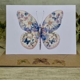 Purple Butterfly - mini card 