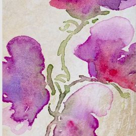 Card - Sweetpeas Small Artisan Card 