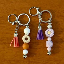 Flower Keyring Purple