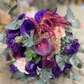 Purple Hue Wedding Bouquet