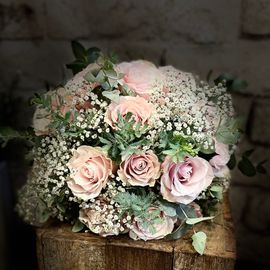 Pastel Rose Wedding Bouquet