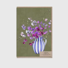 Sweet Pea Vase Card