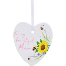 Ceramic Bee Heart Mum Ornament