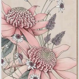 King Protea Pink Card 