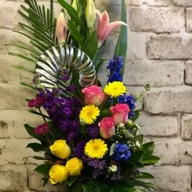 Quirky Peacock Flower Arrangement