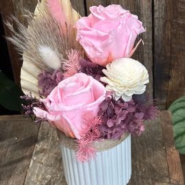 Double Pink Preserved Roses