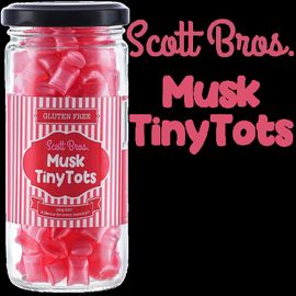 Musk Tiny Tots Jar Scott Bros Candy