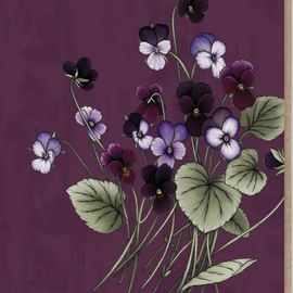 Pansy Typoflora Card